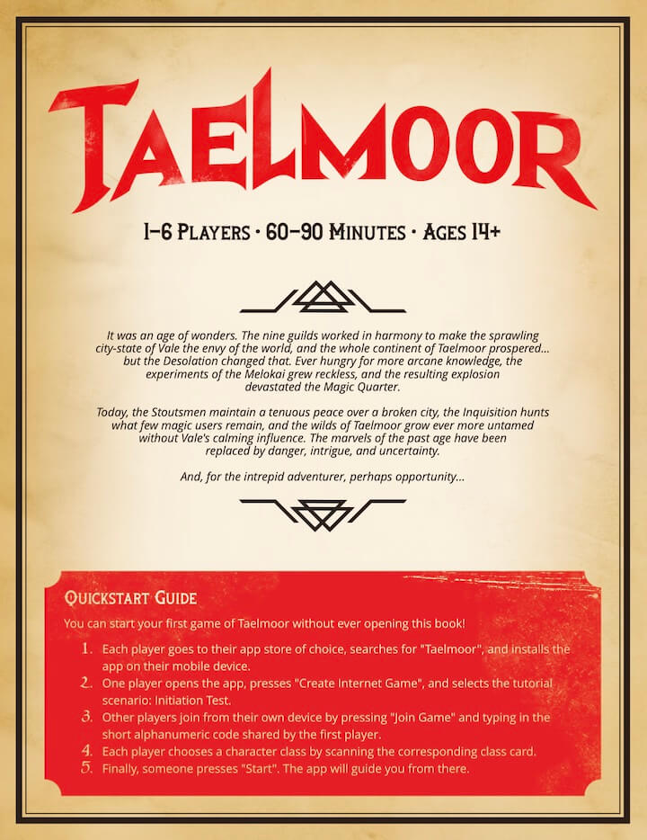 Taelmoor rules